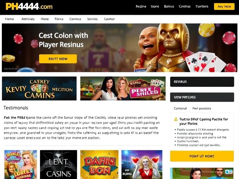 Discover the official ph444 com casino platform offering exciting online gambling games, exclusive bonuses, and secure gameplay. Explore slots, live dealer tables, and expert guides to elevate your casino experience.